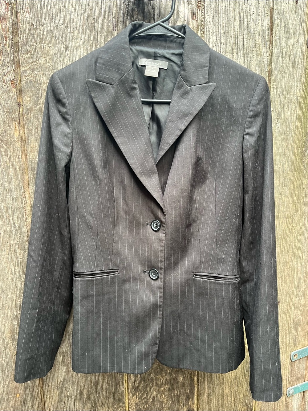 Ann Taylor Black Pinstripe Women's Blazer